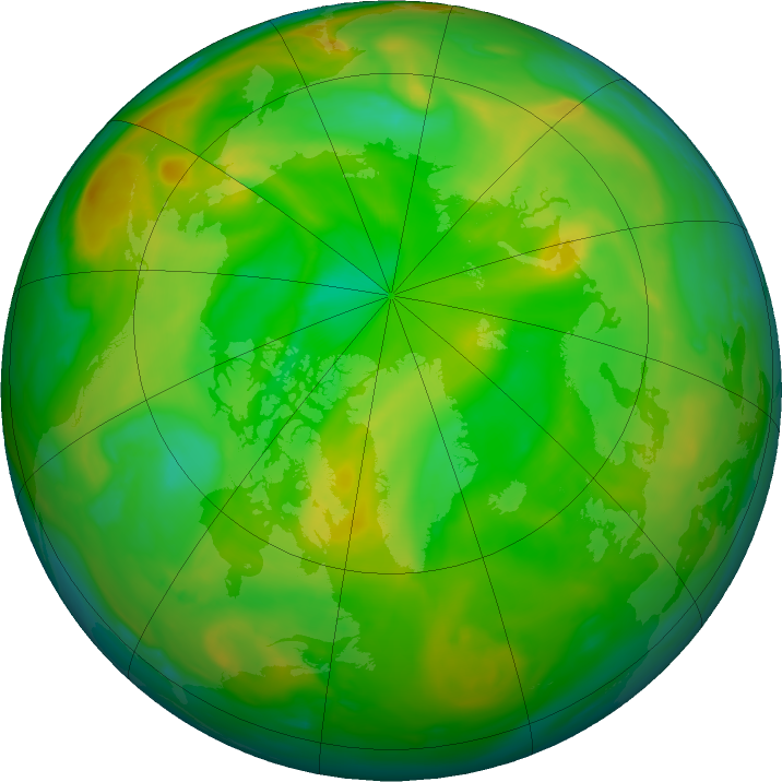 Arctic ozone map for 14 June 2023